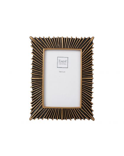 Cadre Ines Noir/Dore 10X15 Cm