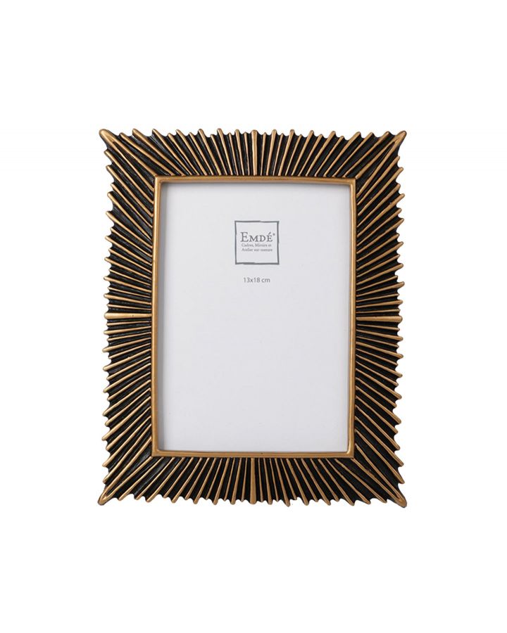 Cadre Ines Noir/Dore 13X18Cm
