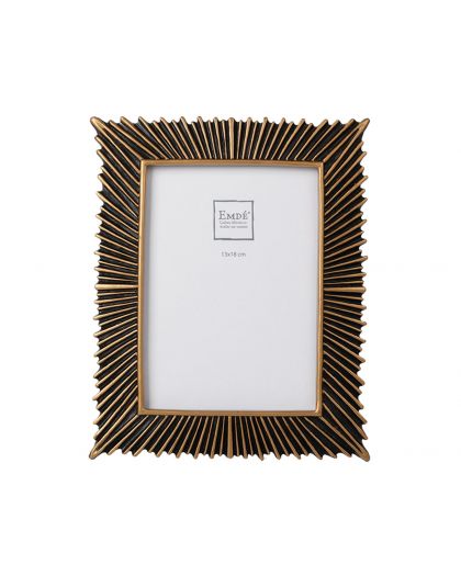 Cadre Ines Noir/Dore 13X18Cm