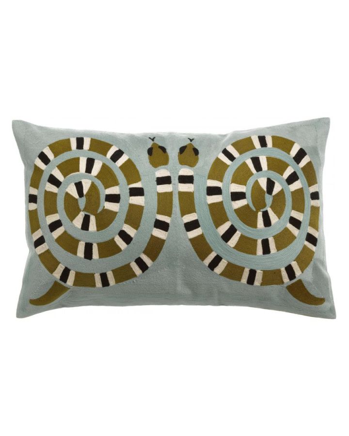 Coussin Brode Yoka Couleurciel, Taille 40X65X10Cm