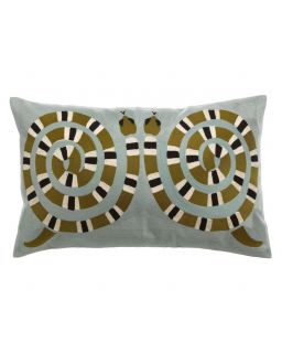 Coussin Brode Yoka Couleurciel, Taille 40X65X10Cm