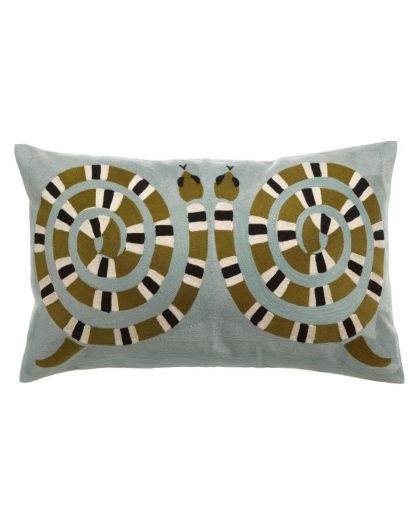 Coussin Brode Yoka Couleurciel, Taille 40X65X10Cm