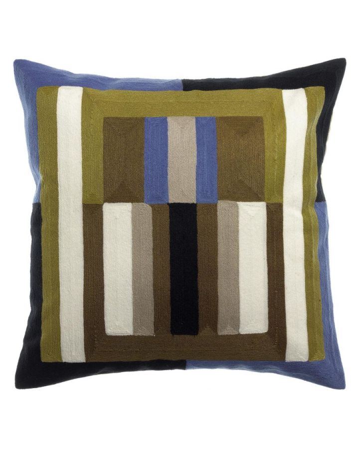 Coussin Brode Jason Couleurcedre, Taille 45X45X10Cm