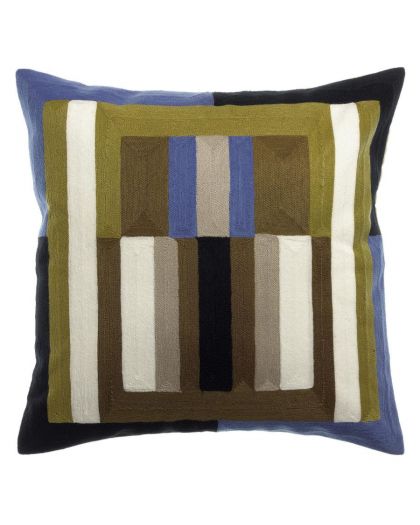 Coussin Brode Jason Couleurcedre, Taille 45X45X10Cm