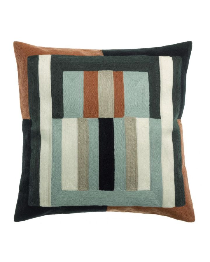 Coussin Brode Jason Couleurciel, Taille 45X45X10Cm