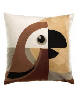 Coussin Brode Loro Couleurnaturel, Taille 45X45X10Cm