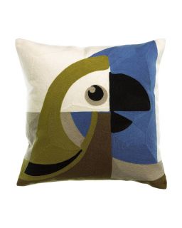 Coussin Brode Loro Couleurcedre, Taille 45X45X10Cm