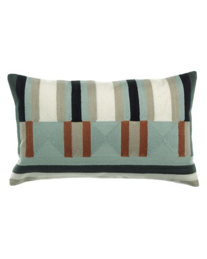Coussin Brode Jason Couleurciel, Taille 30X50X10Cm