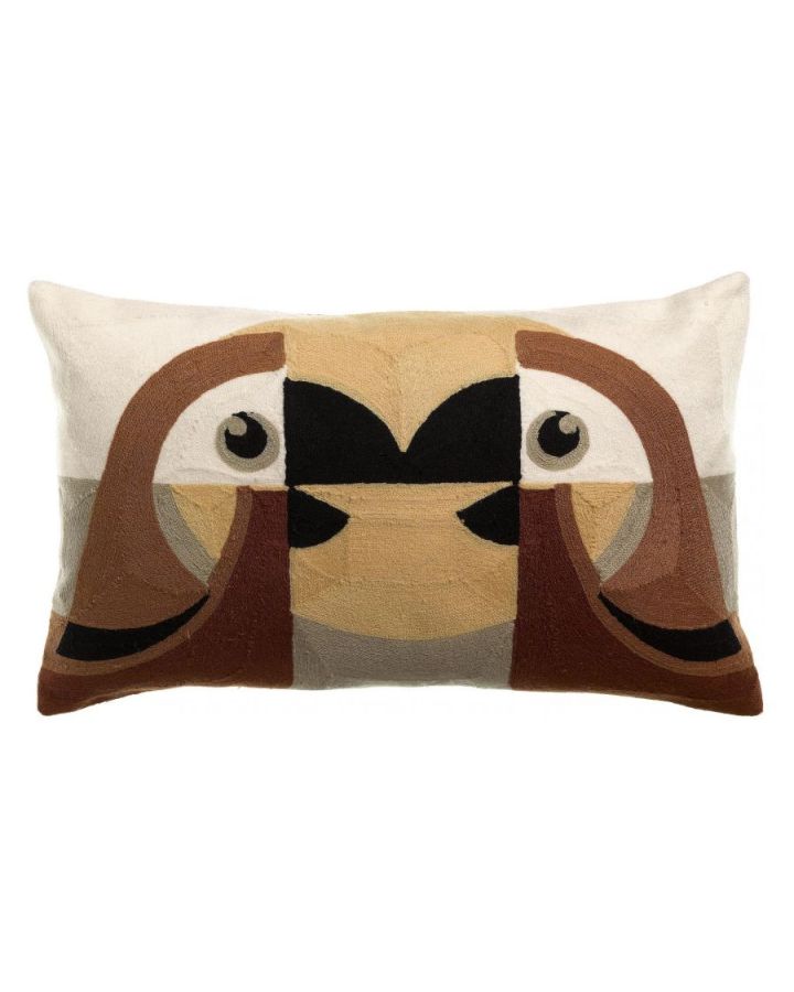 Coussin Brode Loro Couleurnaturel, Taille 30X50X10Cm