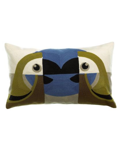 Coussin Brode Loro Couleurcedre, Taille 30X50X10Cm
