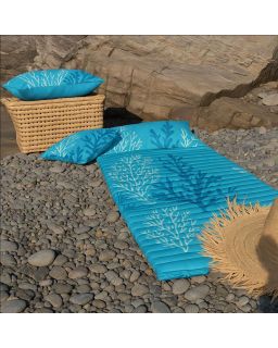 Matelas De Plage 60X180Cm Recif Turquoise