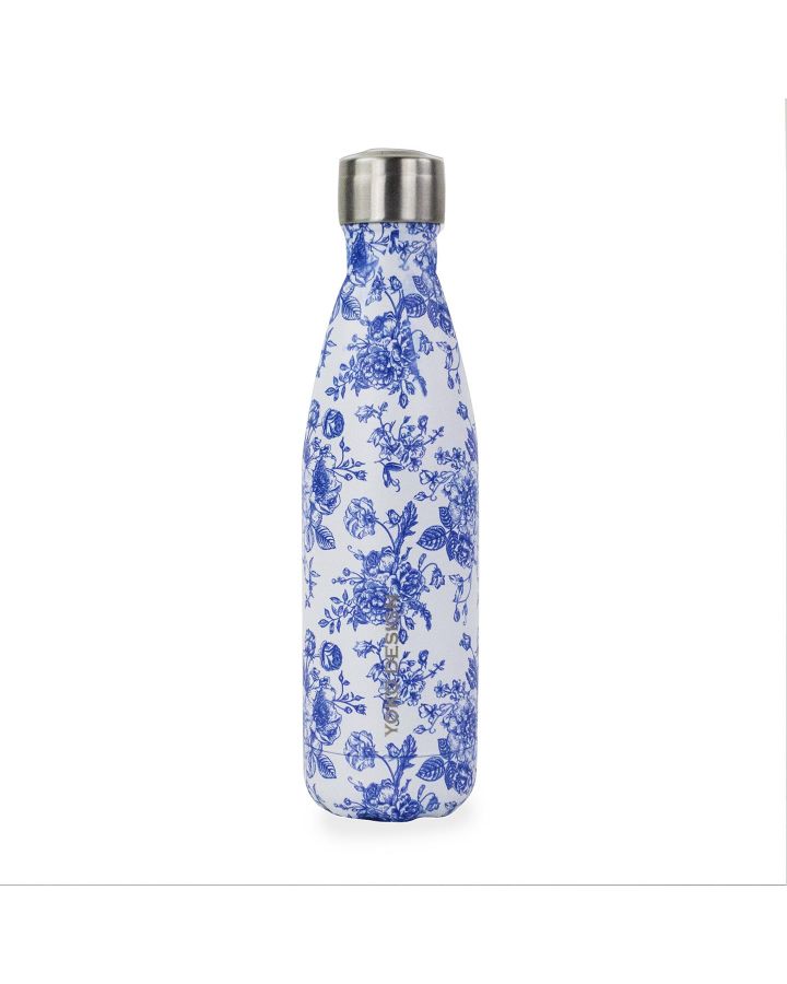 Bouteille Isotherme 500 Ml Toile De Jouy Bleue / 8461