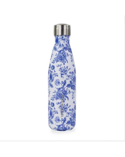 Bouteille Isotherme 500 Ml Toile De Jouy Bleue / 8461
