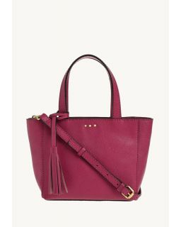 Mini Cabas 3 Clous Fushia Cuir Vachette