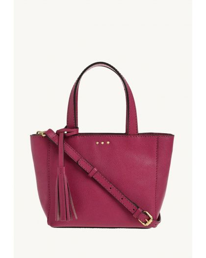 Mini Cabas 3 Clous Fushia Cuir Vachette