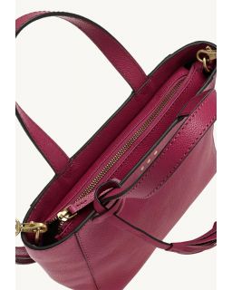 Mini Cabas 3 Clous Fushia Cuir Vachette