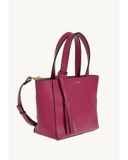 Mini Cabas 3 Clous Fushia Cuir Vachette