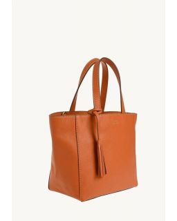 Cabas Parisien Pm Orange Cuir Vachette