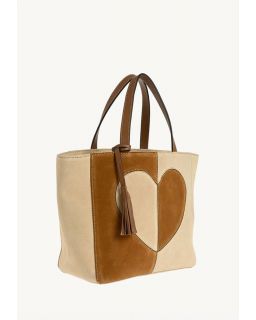 Cabas Parisien Medium Daim Multi Cognac Cuir Vachette