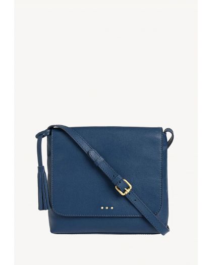 Sac Anouk 3 Clous Blue Jean Cuir Vachette