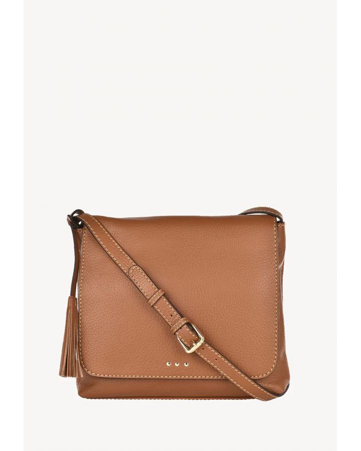 Sac Anouk 3 Clous Brandy Cuir Vachette