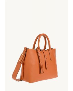 Sac Mia Orange Cuir Vachette