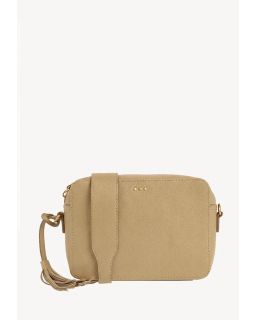 Sac Camera 3 Clous Champagne Cuir Vachette