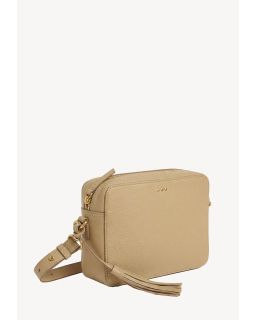 Sac Camera 3 Clous Champagne Cuir Vachette