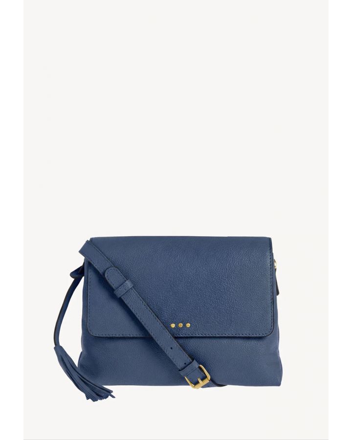 Sac Rabat Nicole Small Blue Jean Cuir Vachette