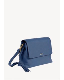 Sac Rabat Nicole Small Blue Jean Cuir Vachette