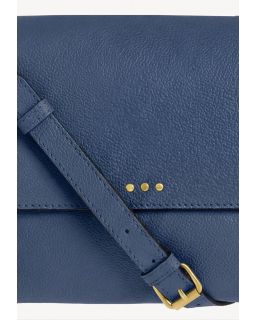 Sac Rabat Nicole Small Blue Jean Cuir Vachette