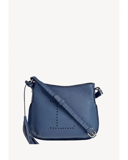 Sac Mini Celia Bandoulière Blue Jean Cuir Vachette