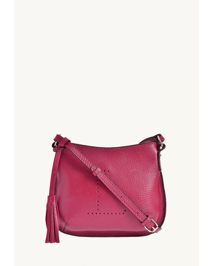 Sac Mini Celia Bandoulière Fushia Cuir Vachette