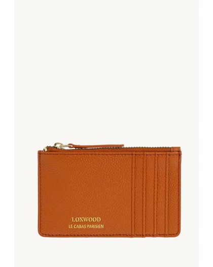 Porte Cartes Noah Orange Cuir Vachette