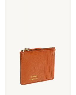 Porte Cartes Noah Orange Cuir Vachette