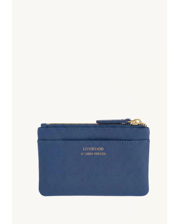 Porte Monnaie Zoé Blue Jean Cuir Vachette