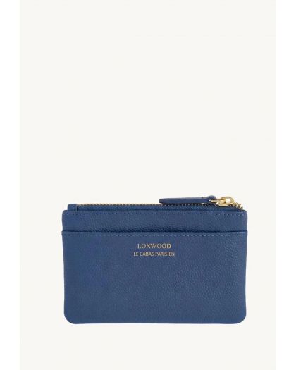 Porte Monnaie Zoé Blue Jean Cuir Vachette