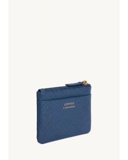 Porte Monnaie Zoé Blue Jean Cuir Vachette