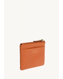 Porte Monnaie Zoé Orange Cuir Vachette
