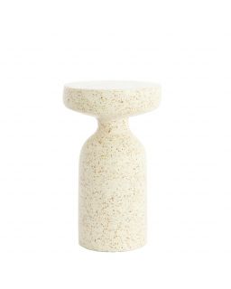 Table d'Appoint Ø32x54 cm Moravit Terrazzo Creme