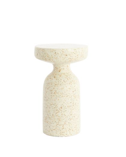 Table d'Appoint Ø32x54 cm Moravit Terrazzo Creme