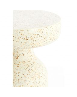 Table d'Appoint Ø32x54 cm Moravit Terrazzo Creme