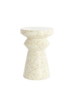 Table d'Appoint Ø32x47 cm Sella Terrazzo Creme