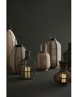 Lanterne Hamir Ov Noir, Taille Ø37X69Hcm