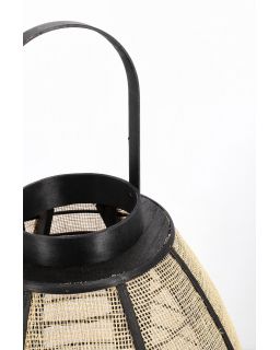 Lanterne Hamir Ov Noir, Taille Ø37X69Hcm