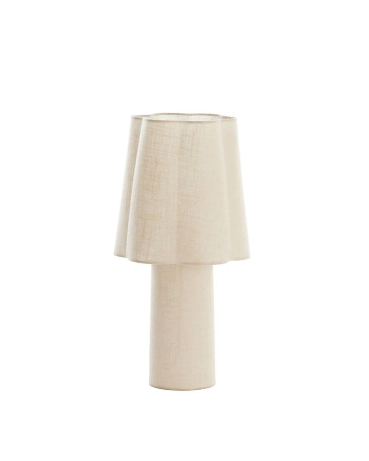 Lampe de Table Ø25x50 cm Musaby Lin Naturel
