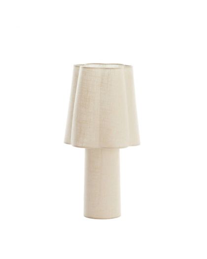 Lampe de Table Ø25x50 cm Musaby Lin Naturel
