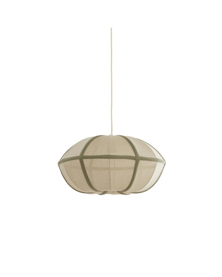 Suspension Ø49x25 cm Mirelys Naturel+Vert Olive