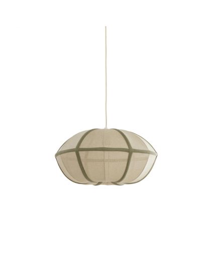 Suspension Ø49x25 cm Mirelys Naturel+Vert Olive