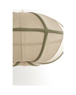 Suspension Ø49x25 cm Mirelys Naturel+Vert Olive